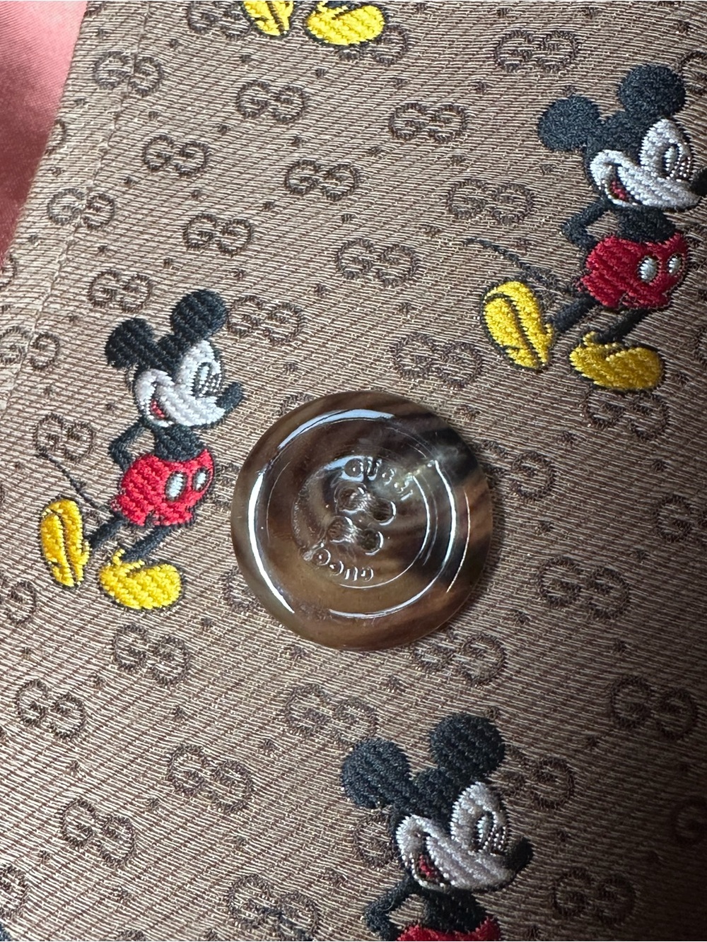 Gucci x Disney Mickey Mouse GG Jacquard Leather Collar Jacket - Picture 4 of 7